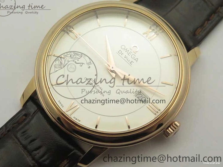 0507 Practical De Ville RG MKF 1:1 Best Edition Silver Dial RG Markers on Brown Leather Strap MIYOTA 9015 V 8049